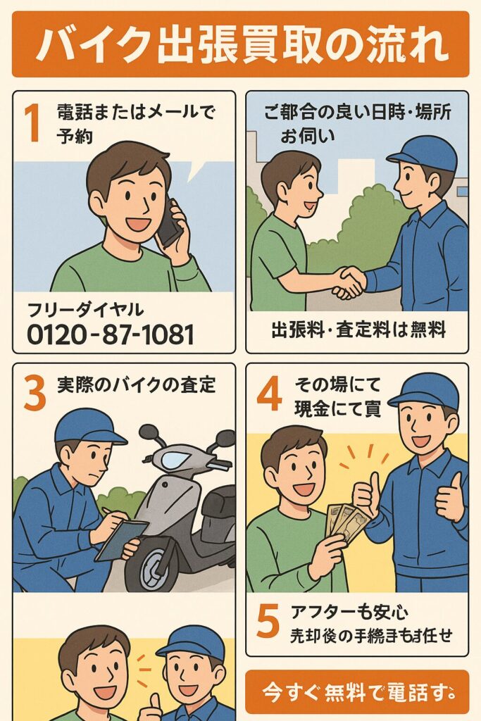 藤沢市のバイク買取の流れ